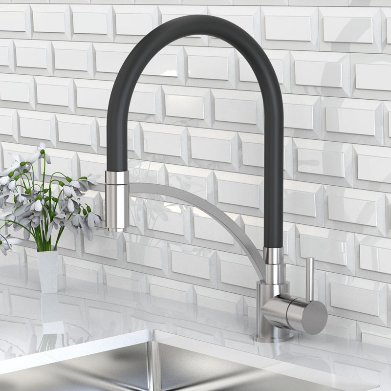 Pull down kitchen faucet